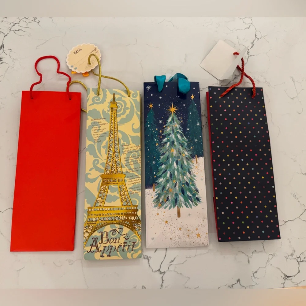 8 Colorful wine Gift Bags Set